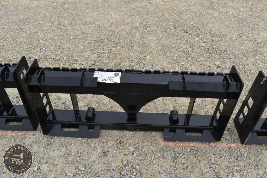 Heavy-duty loader frame for agricultural machinery at Bussey Bros Auctioneers.