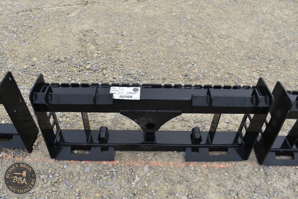 Heavy-duty loader frame for agricultural machinery at Bussey Bros Auctioneers.
