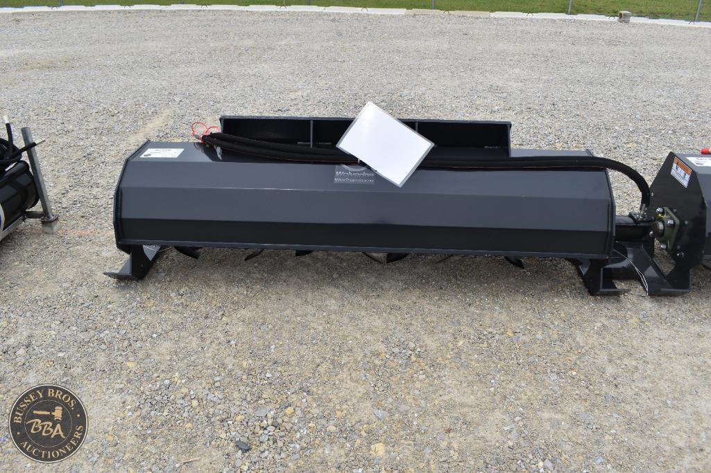 Rotary cutter attachment for agricultural machinery at Bussey Bros Auctioneers.