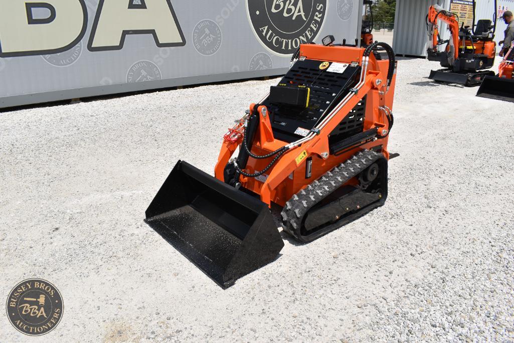 Mini tracked loader for construction and landscaping at Bussey Bros Auctioneers.