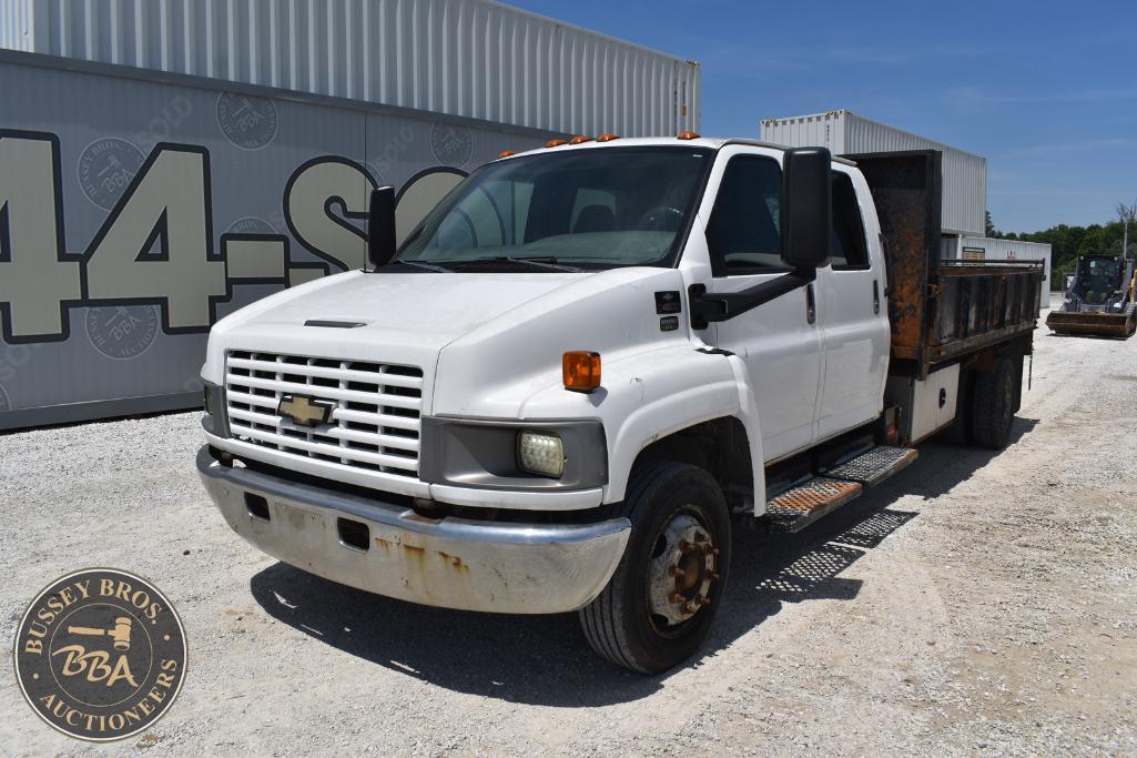 Heavy-duty Chevrolet flatbed truck for sale at Bussey Bros Auctioneers.
