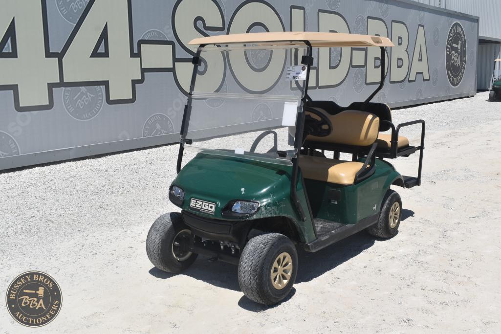 Golf cart for auction at Bussey Bros Auctioneers.