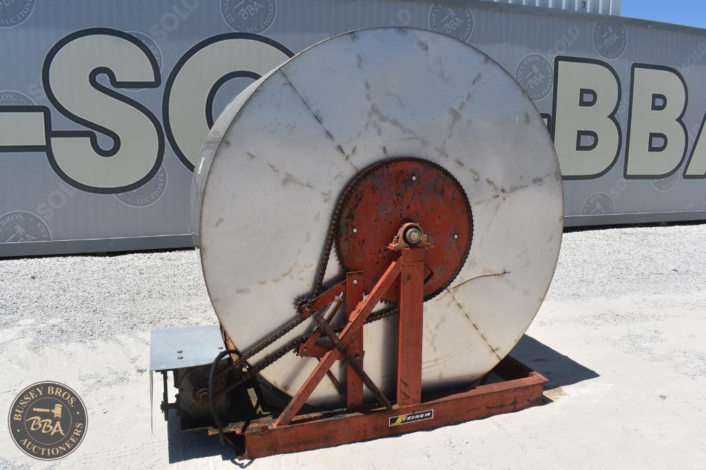 Large industrial wheel used in heavy machinery at Bussey Bros Auctioneers.