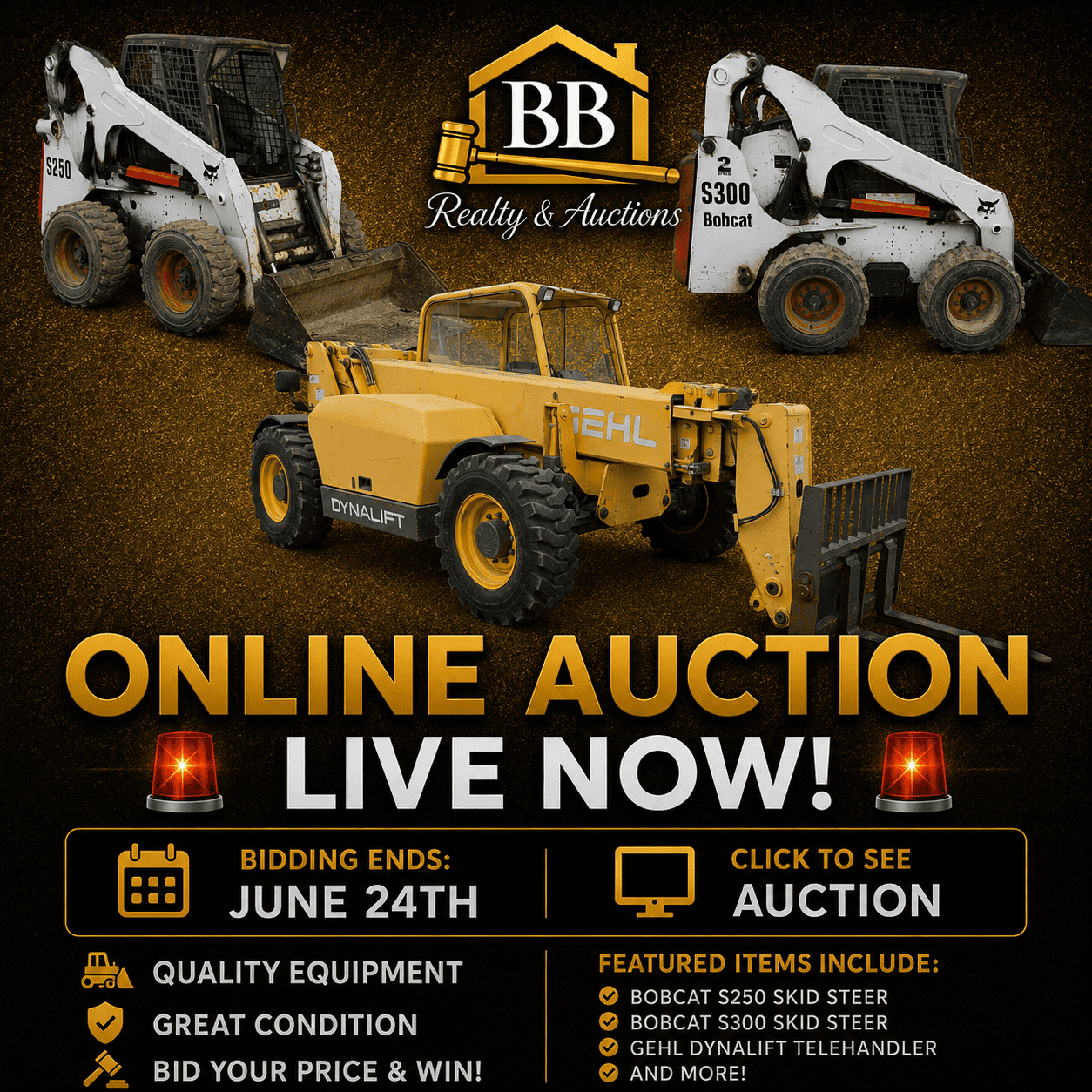 Online auction ending June 24th