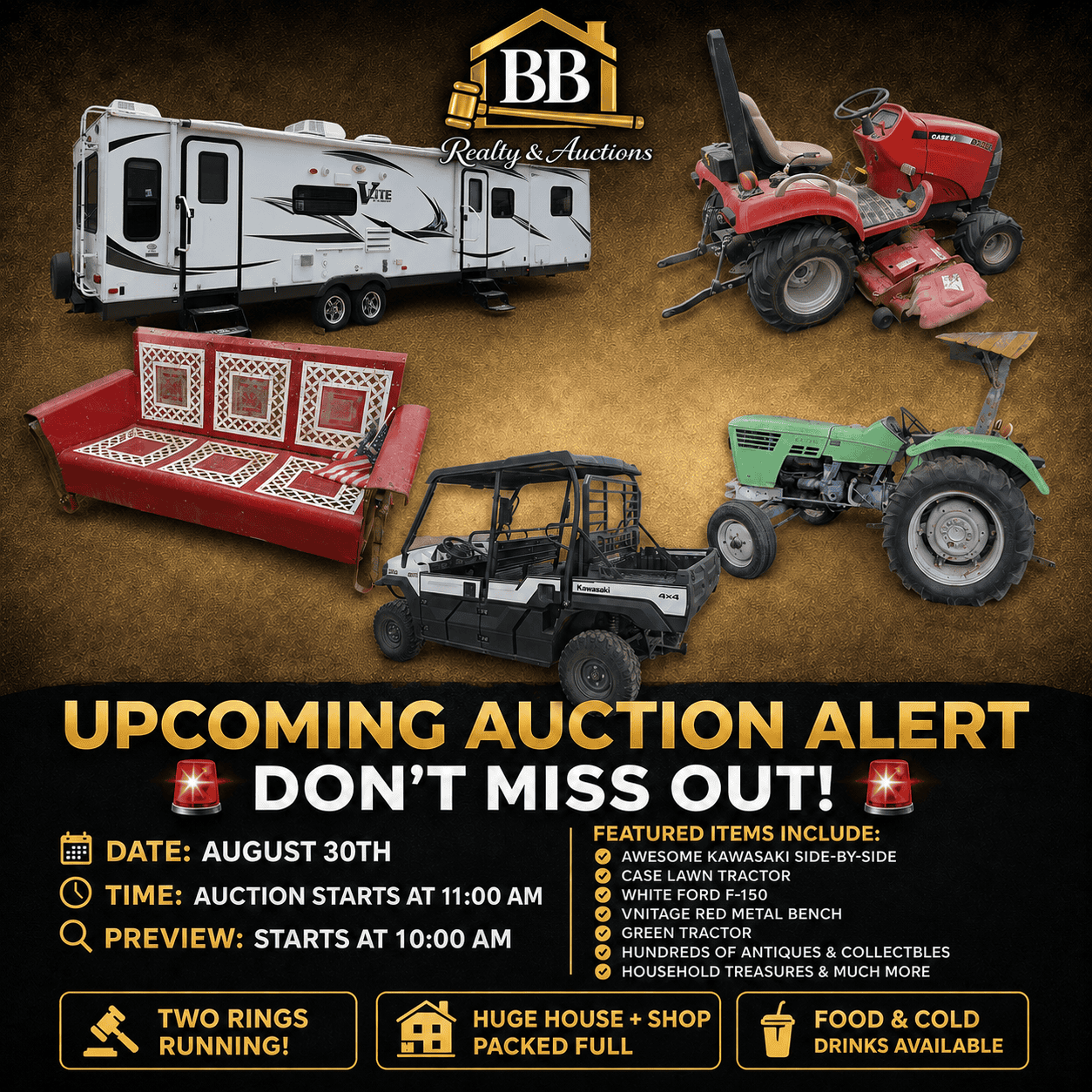Ottawa, KS Live Auction August 30th