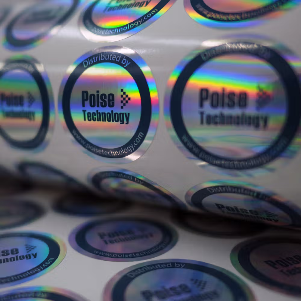 สติกเกอร์โลโก้เนื้อโฮโลแกรม (Hologram Logo Sticker) ไดคัทตามทรง สะท้อนแสงสีรุ้งวิบวับ กาวติดแน่นลอกออกไม่ทิ้งคราบ สำหรับตกแต่งฝาหลังแล็ปท็อป โน้ตบุ๊ก และอุปกรณ์ไอที
