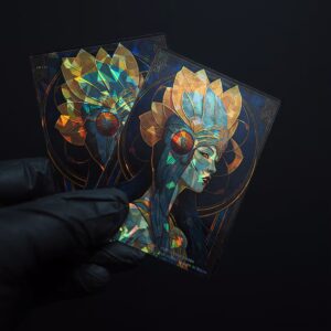 กระดาษโฮโลแกรม ลายแก้วแตก (Shattered Glass) สำหรับพิมพ์การ์ดสะสม TCG พรีเมียม