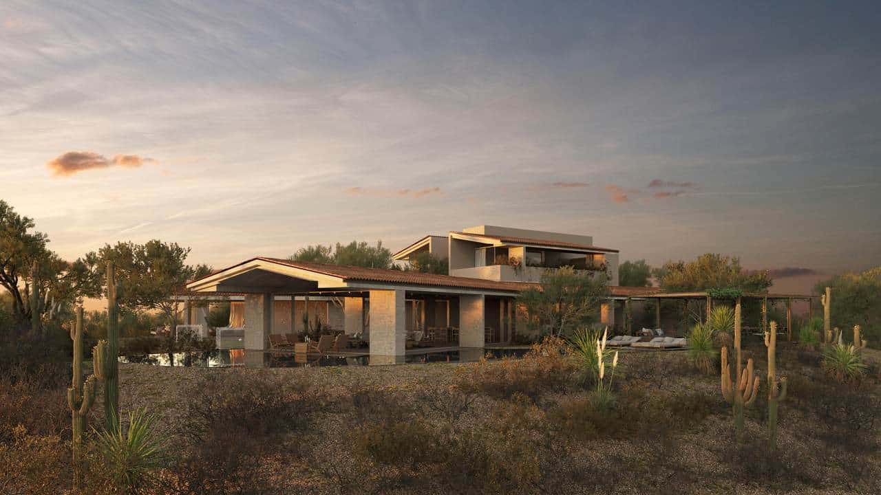 Luxurious Cabo Real Real Estate Featuring Modern Architecture Set Amidst Desert Landscape, Perfect For Exclusive Beachfront Living In Cabo Real.