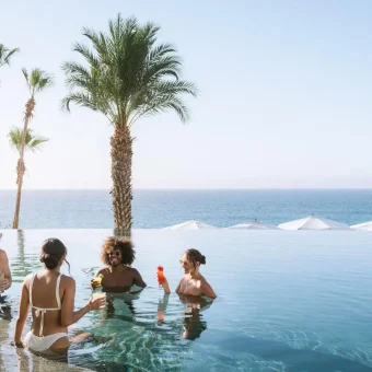 Infinity Pool Overlooking The Sea Of Cortez At Hilton Los Cabos