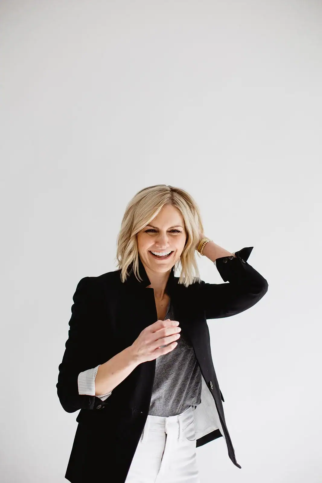 A portrait of Katie McFarlan, founder of Dakota Design Company, who hired Caffeine and Conquer for Pinterest management services