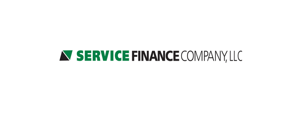 Service Finance Company, LLC logo featuring a black and green triangle symbol to the left of the company name in green and black text on a white background.