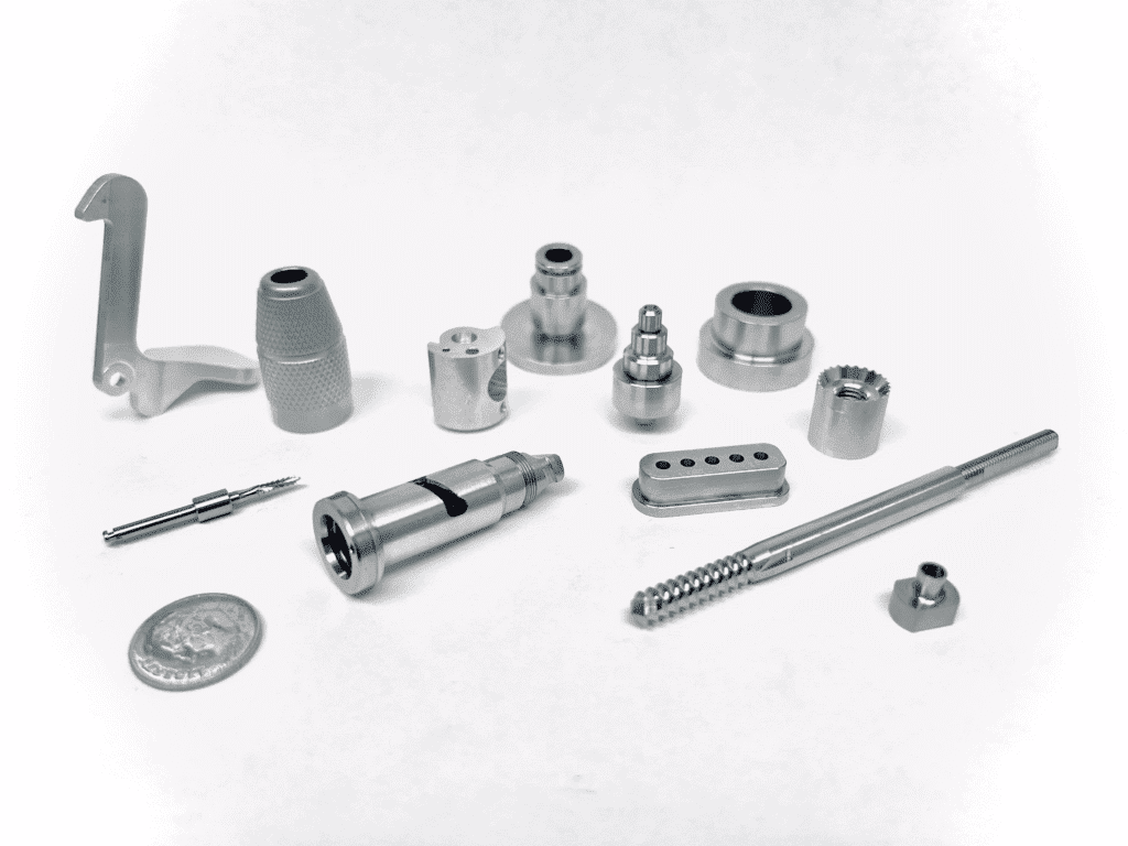 Various CNC machined parts, precision-manufactured for high-quality performance across multiple industries.