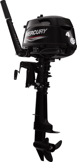 High-performance Mercury outboard motor for boats.
