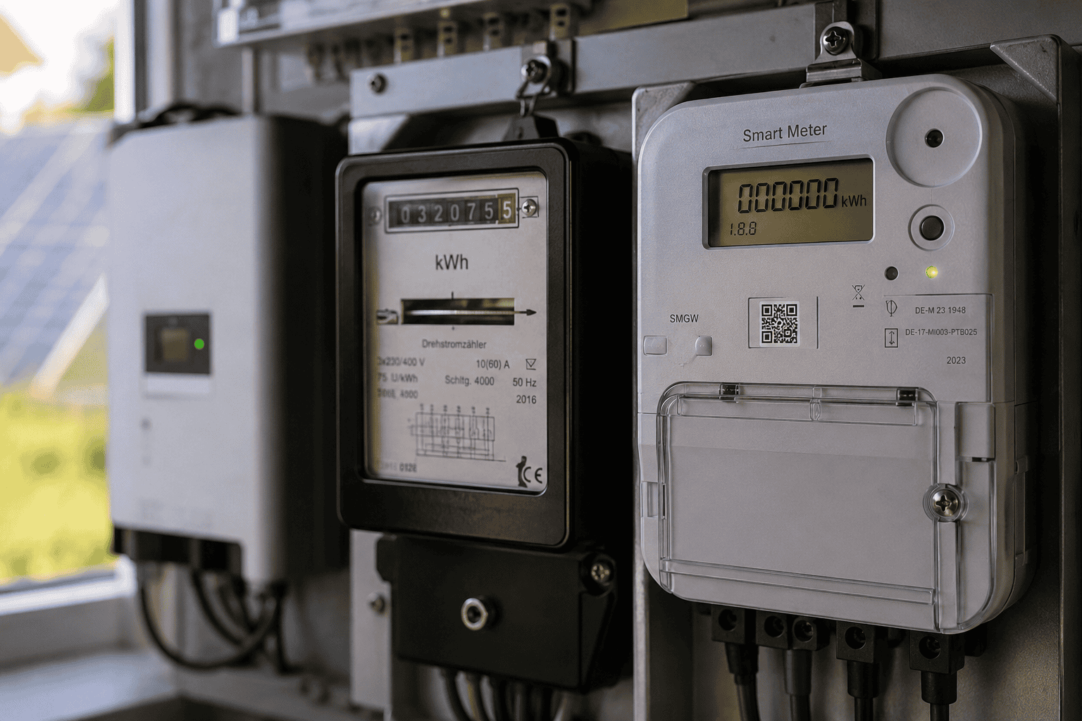 Smart Metering Zähler und Geräte für Energieüberwachung.