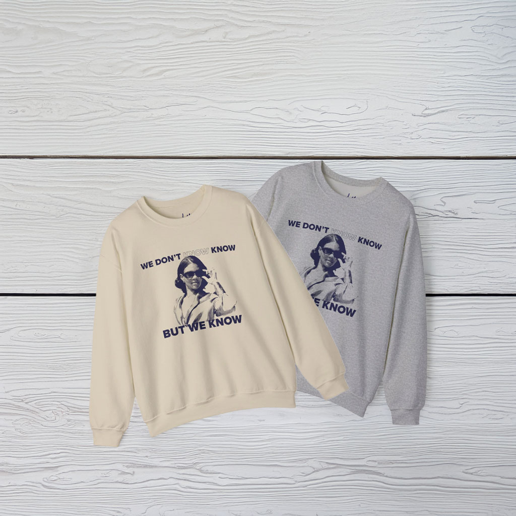 Candace We Know Glasses Crewneck