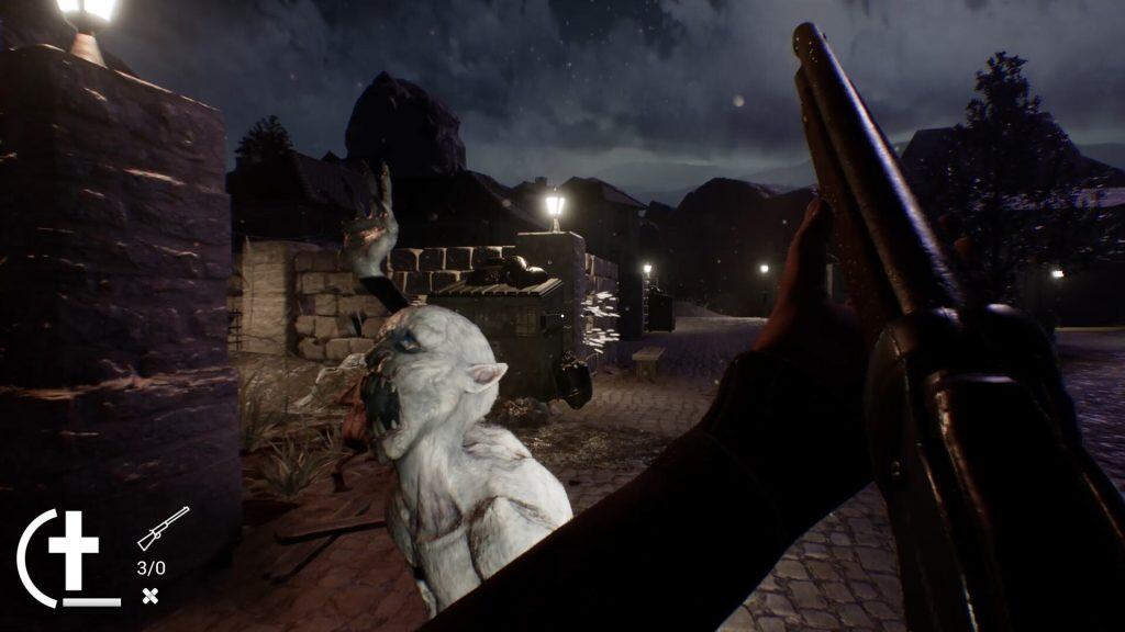 An intense moment from Everdark: Undead Apocalypse showing a dark, eerie environment with a weapon r.