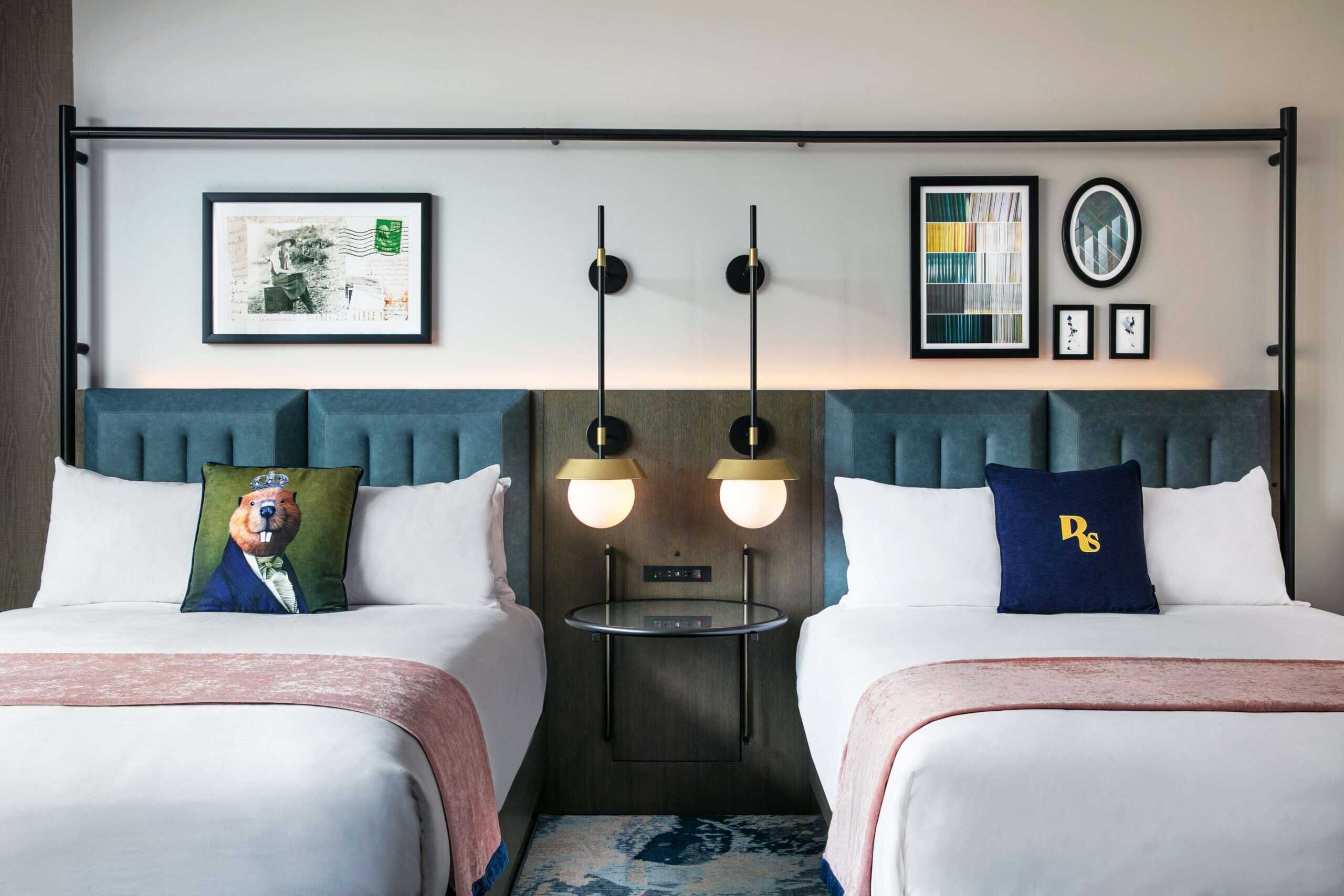 Close-up of room image featuring the Royal Mascot at The Royal Sonesta Capitol Hill.
