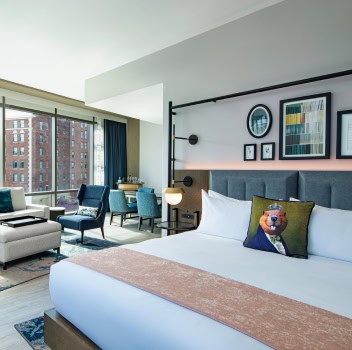 Interior of a room at The Royal Sonesta Capitol Hill.