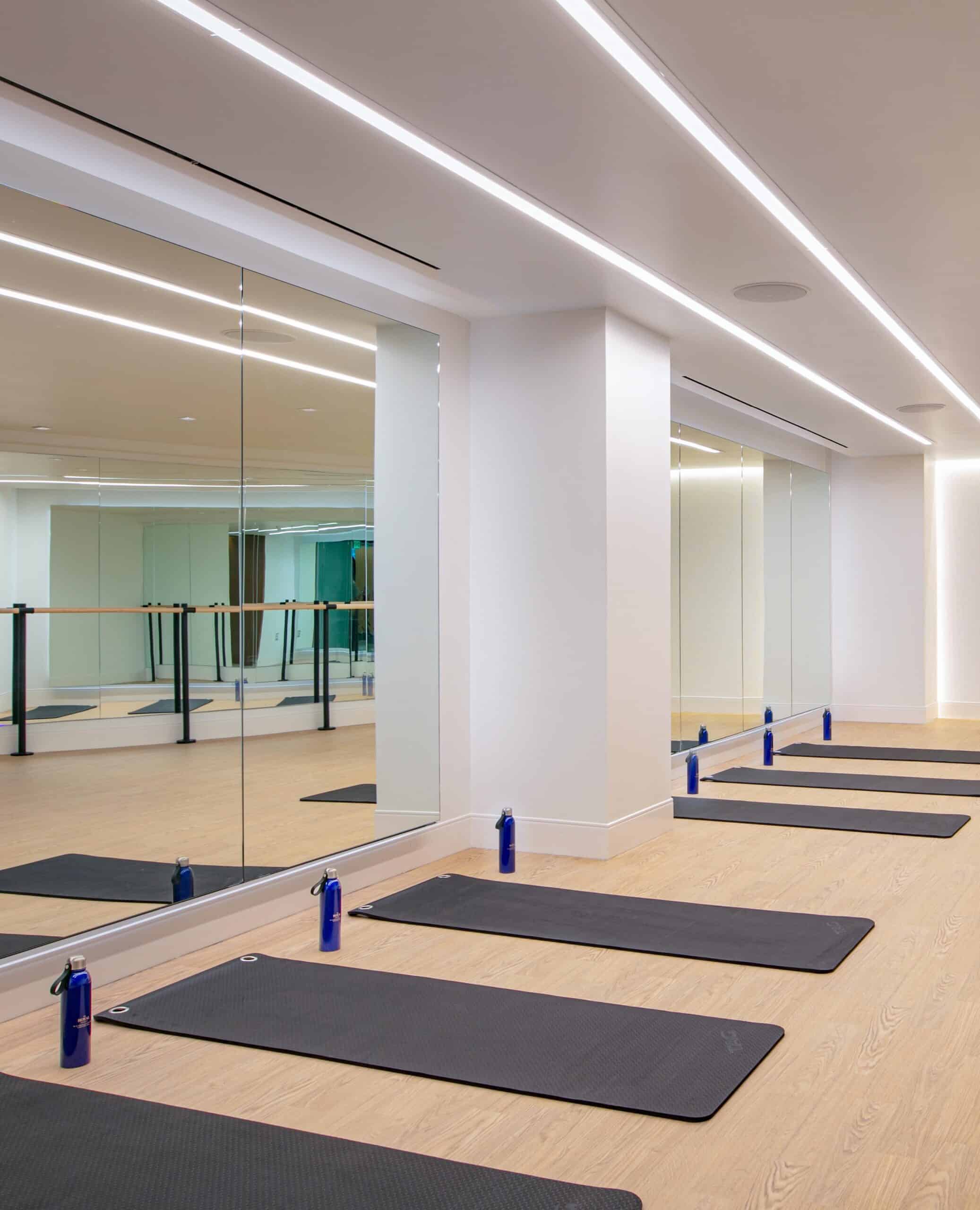 Fitness center at The Royal Sonesta Capitol Hill featuring a fitness mat.