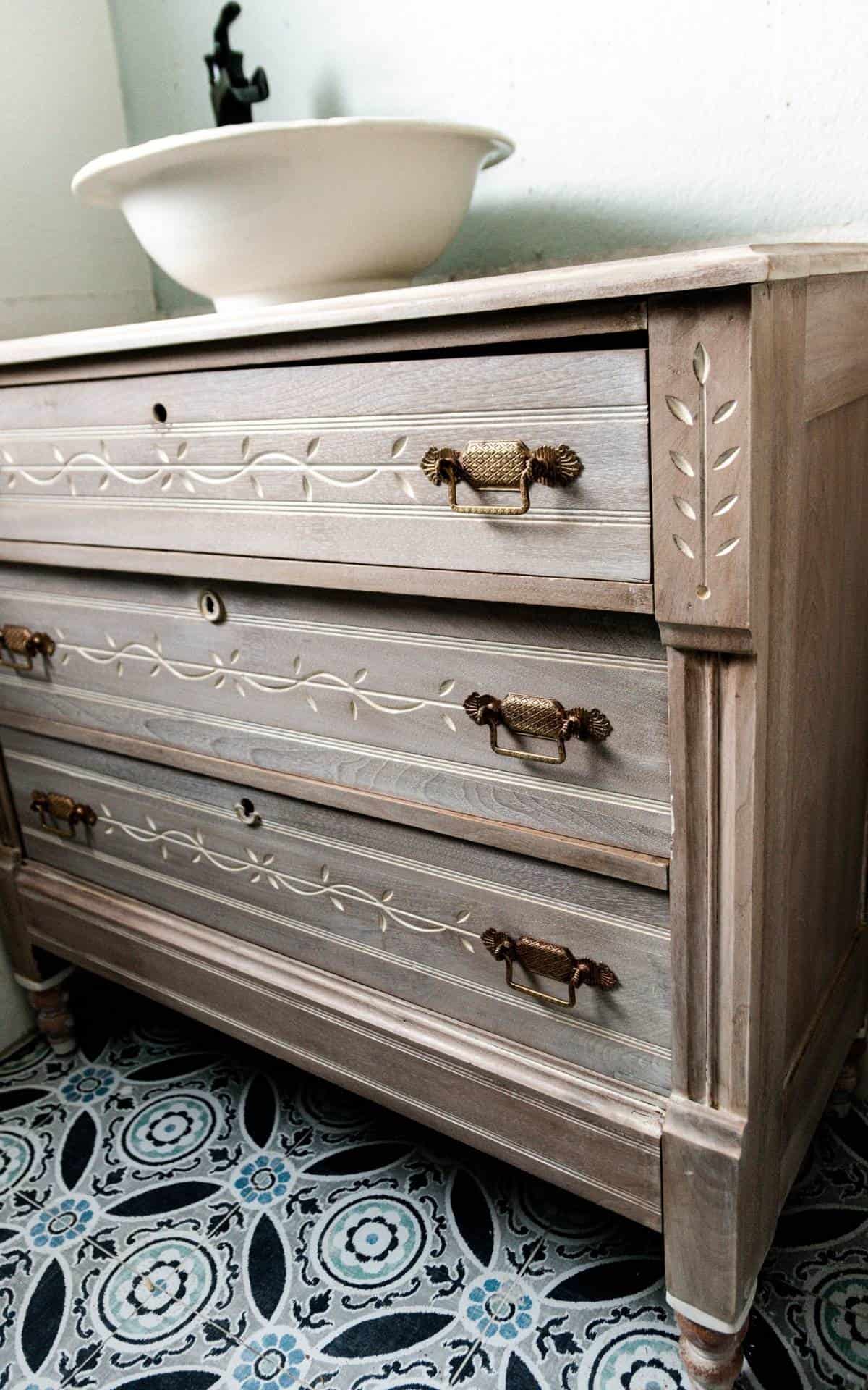 DIY Dresser Bathroom Vanity — Capturing Wonderland, image size:1200x1920