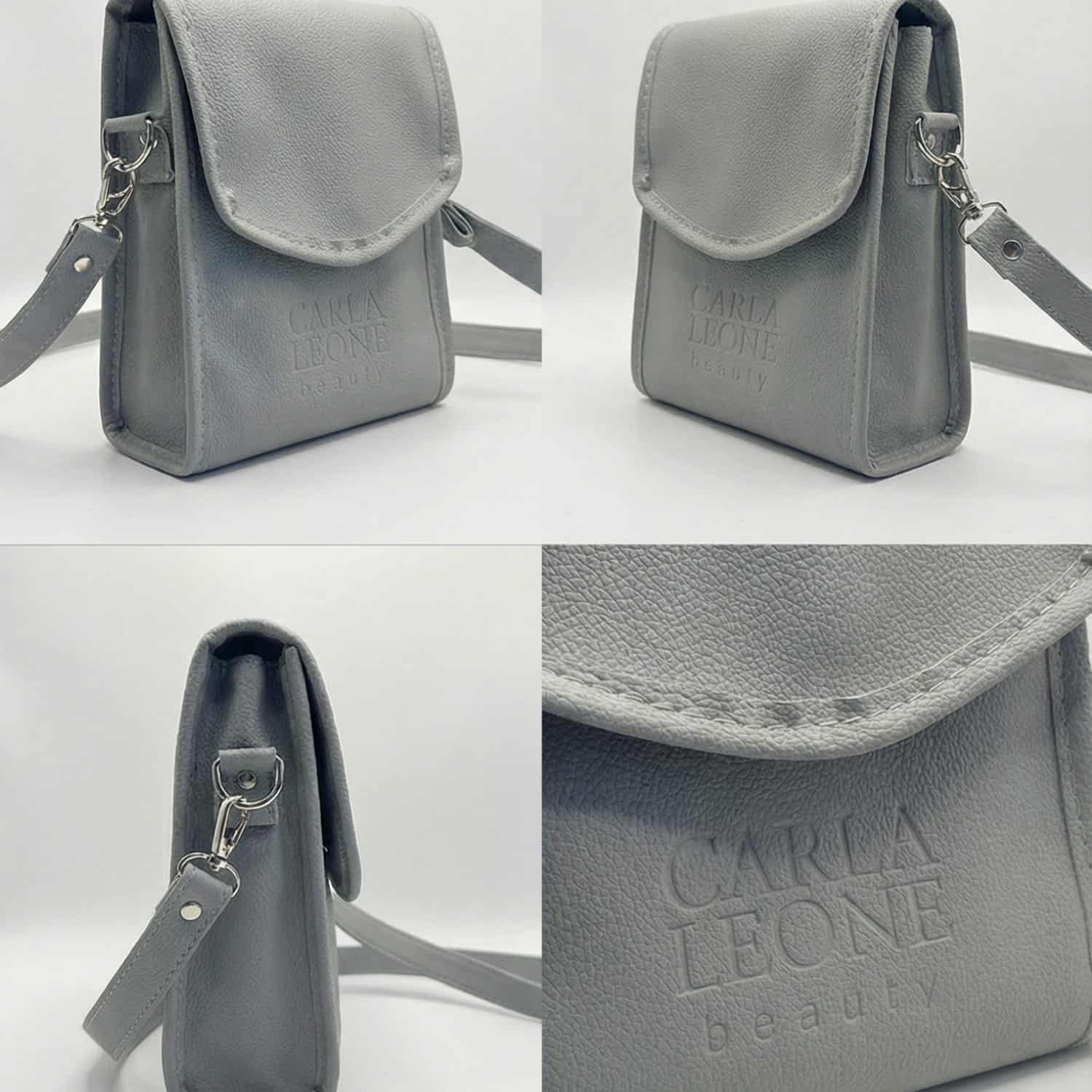 Shoulder Bag Couro Cinza Carla Leone_03