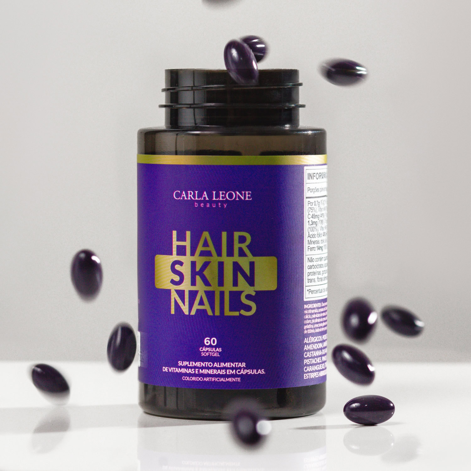 Suplemento Hair, Skin & Nails Carla Leone 60caps _ Img 04