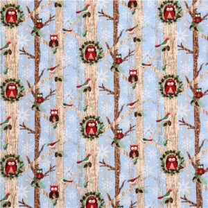 Tecido Natal | Blank Quilting | Blue Owl Christmas