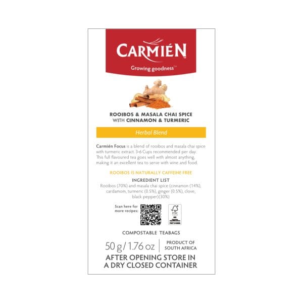 Focus with Masala Chai and Turmeric (20 Teabags) - Image 11
