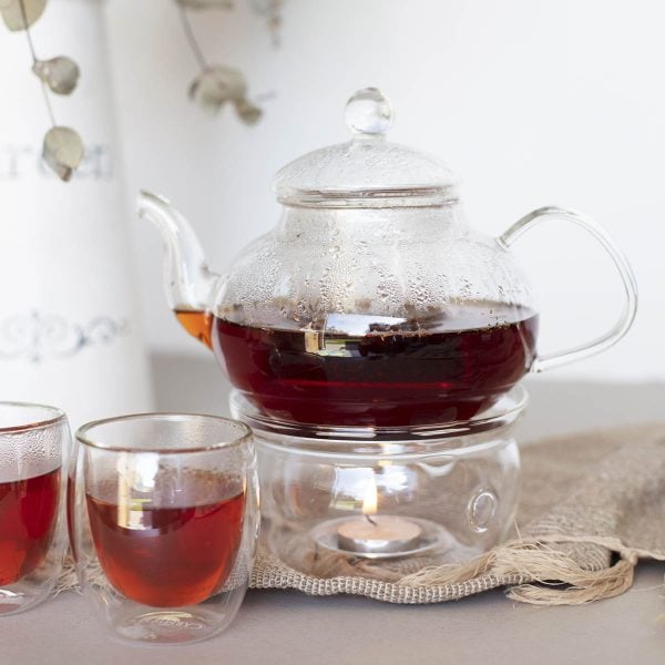 Glass Teapot with Strainer and Burner (800ml) - Image 2