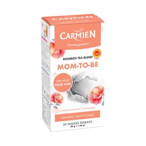 Carmien Mom-To-Be Specialty Rooibos Tea with Folic Acid, Dandelion, Fennel and Ginger