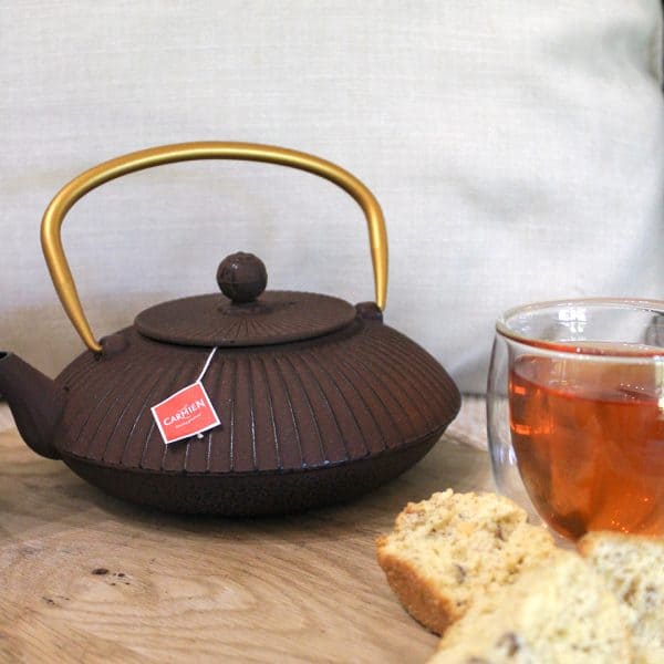 Cast Iron Teapot - Maroon Gold (800ml) - Image 2