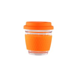 Travel Cup with Silicone Lid - Peach (250ml)