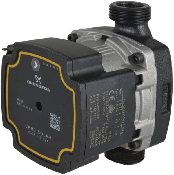 Grup de pompare solar dublu Termo+ 3/4" pompa grundfos 15/75 upm3 debit 2-14 l/min