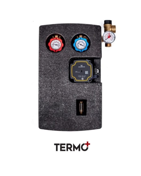 Grup de pompare solar dublu Termo+ 3/4" pompa grundfos 15/75 upm3 debit 2-14 l/min