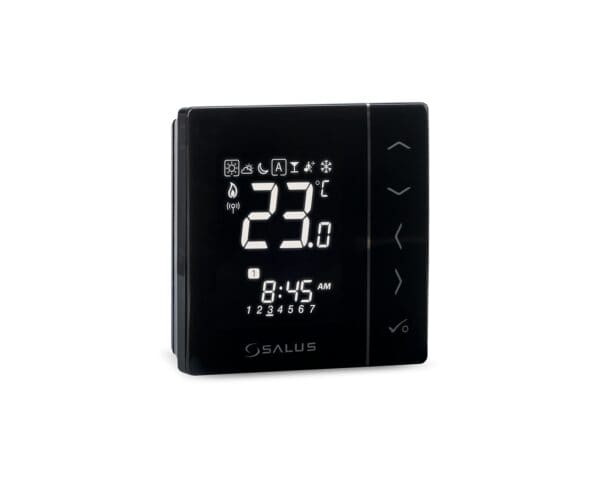 Termostat wireless programabil cu montare în doză 230V Salus negru