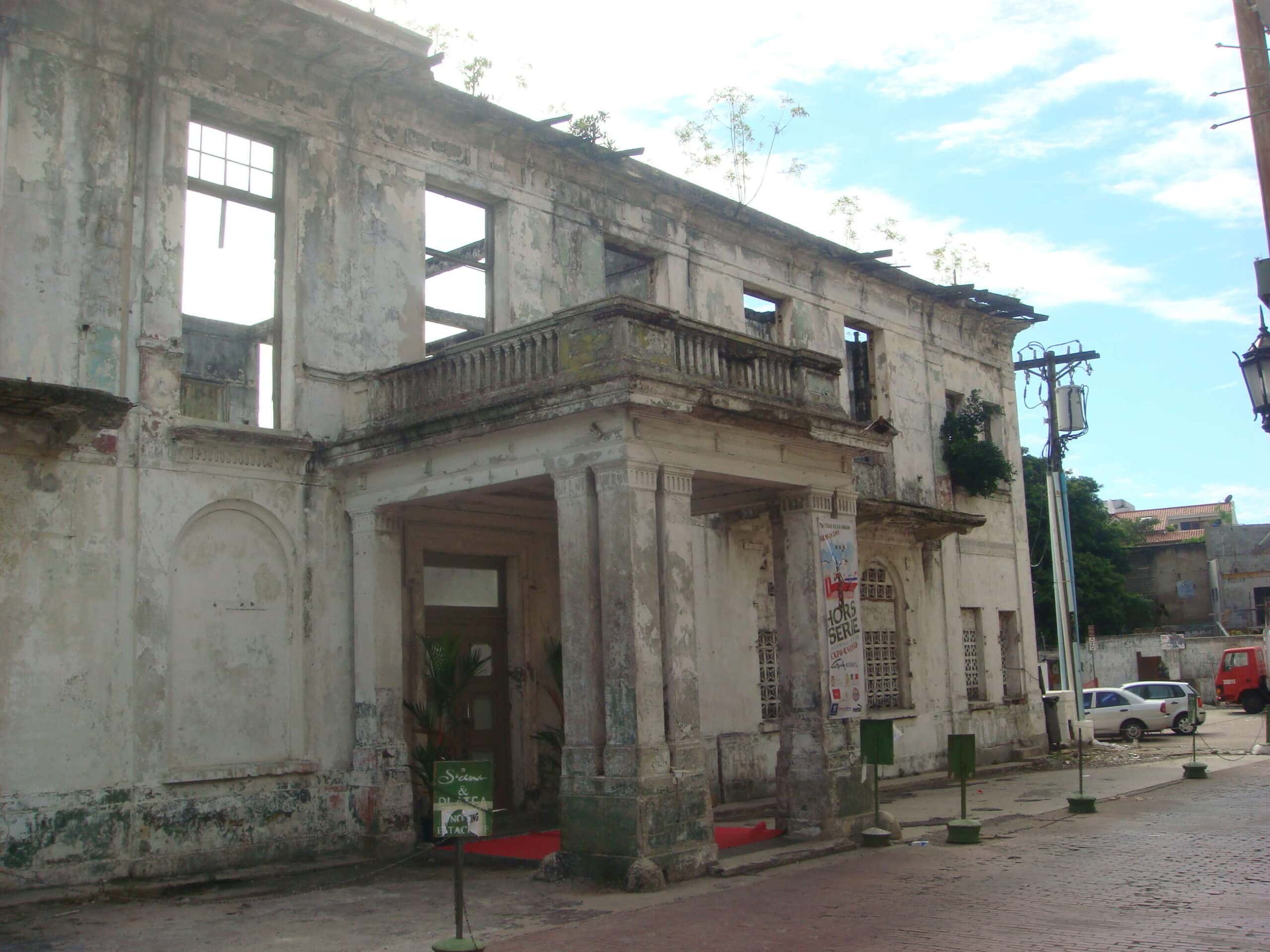 Historic facade of the original Club Unión in Casco Viejo, now transformed into the Sofitel Legend Hotel.