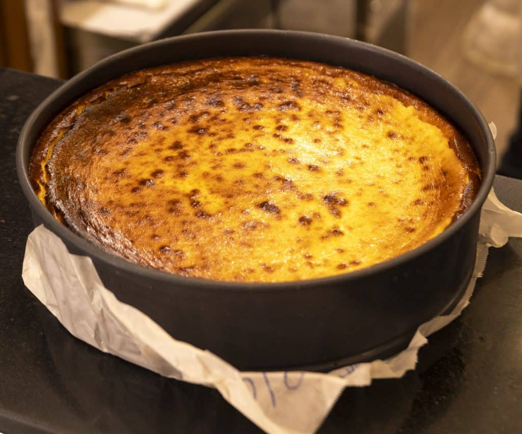 Family-size Basque cheesecake from La Vasquita in Casco Viejo, Panama