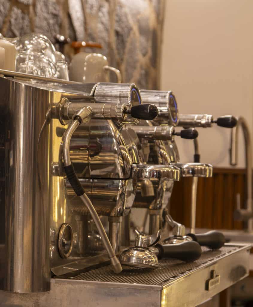 Espresso machine at La Vasquita in Casco Viejo, Panama