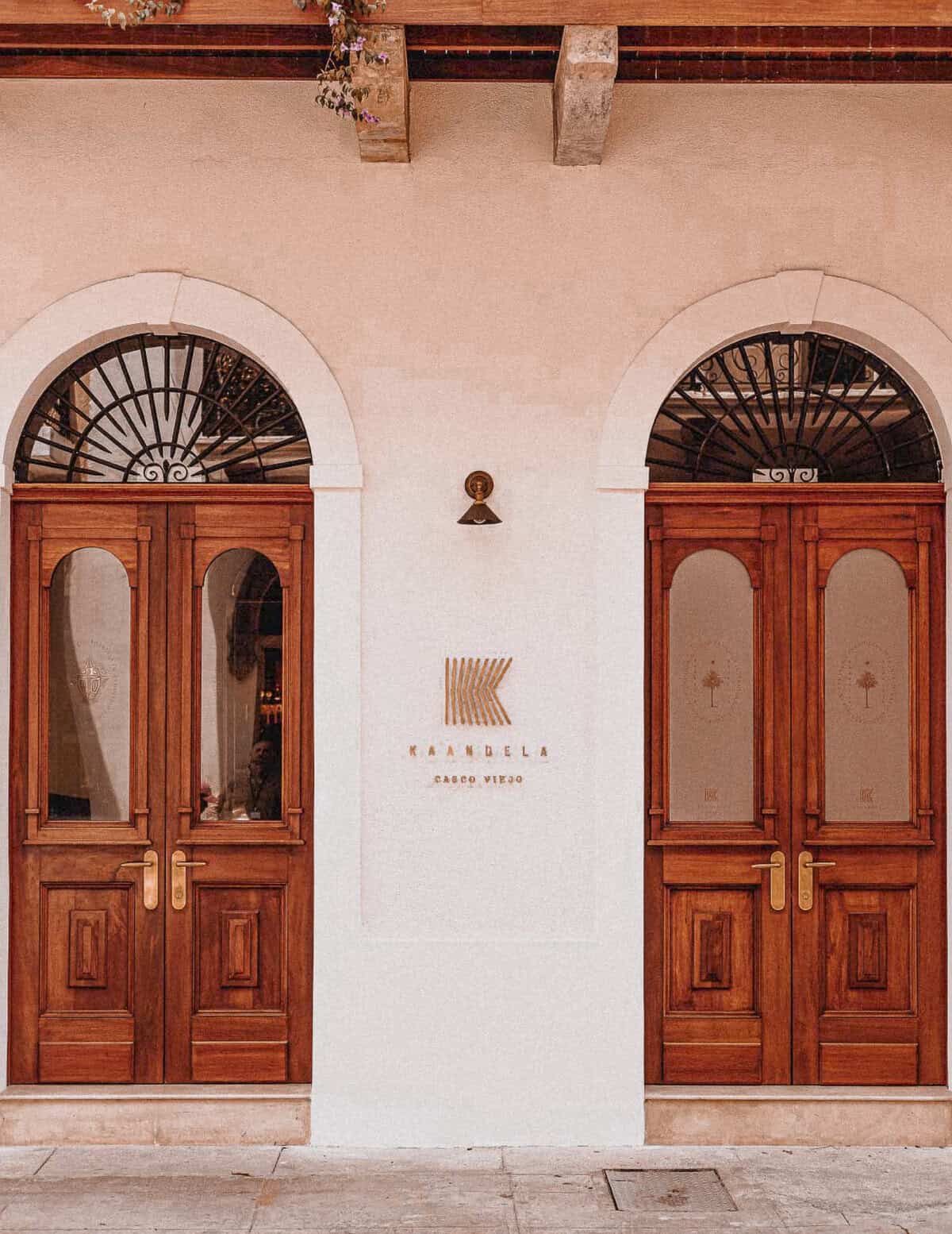 Kaandela restaurant entrance in Casco Viejo, Panama, farm-to-table dining with modern Panamanian cuisine