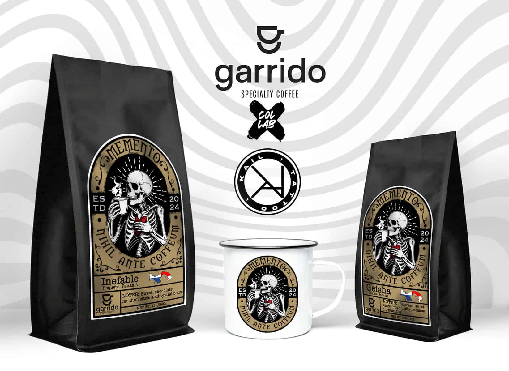 KAIL Tattoo Studio & Coffee Bar specialty coffee collaboration with Garrido Coffee, Casco Viejo Panama.