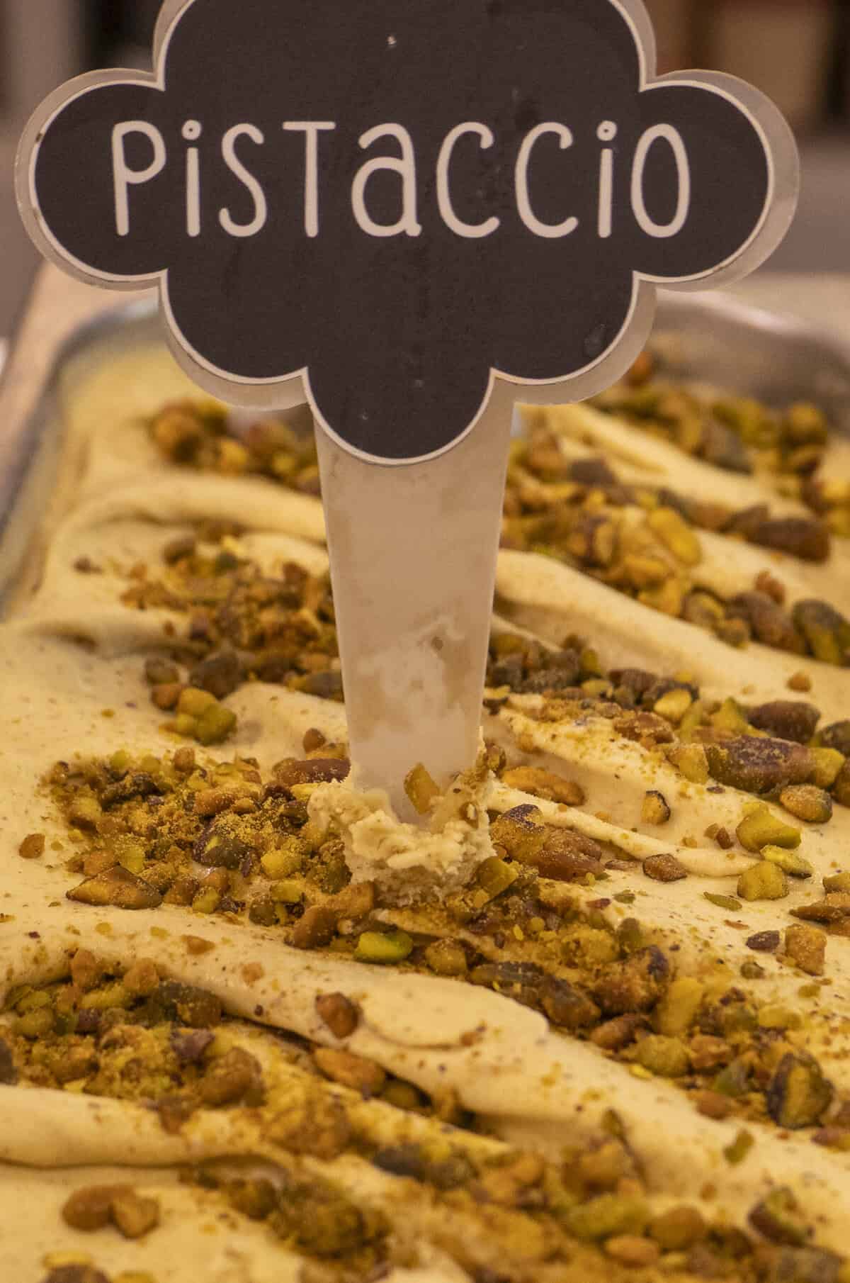 Pistachio sorbet at Benissimo Gelato Café in Casco Viejo Panama