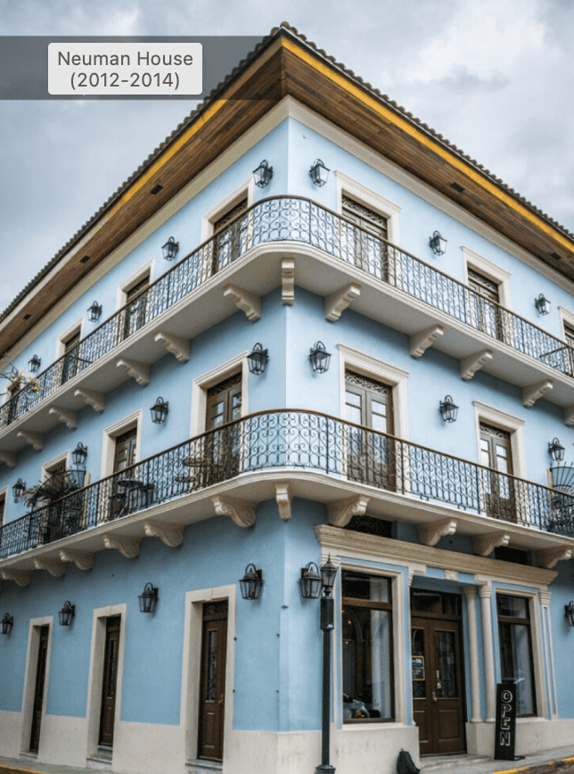 Neuman House restored building in Casco Viejo Panama beautifully brought back from neglect into a vibrant mixed use property