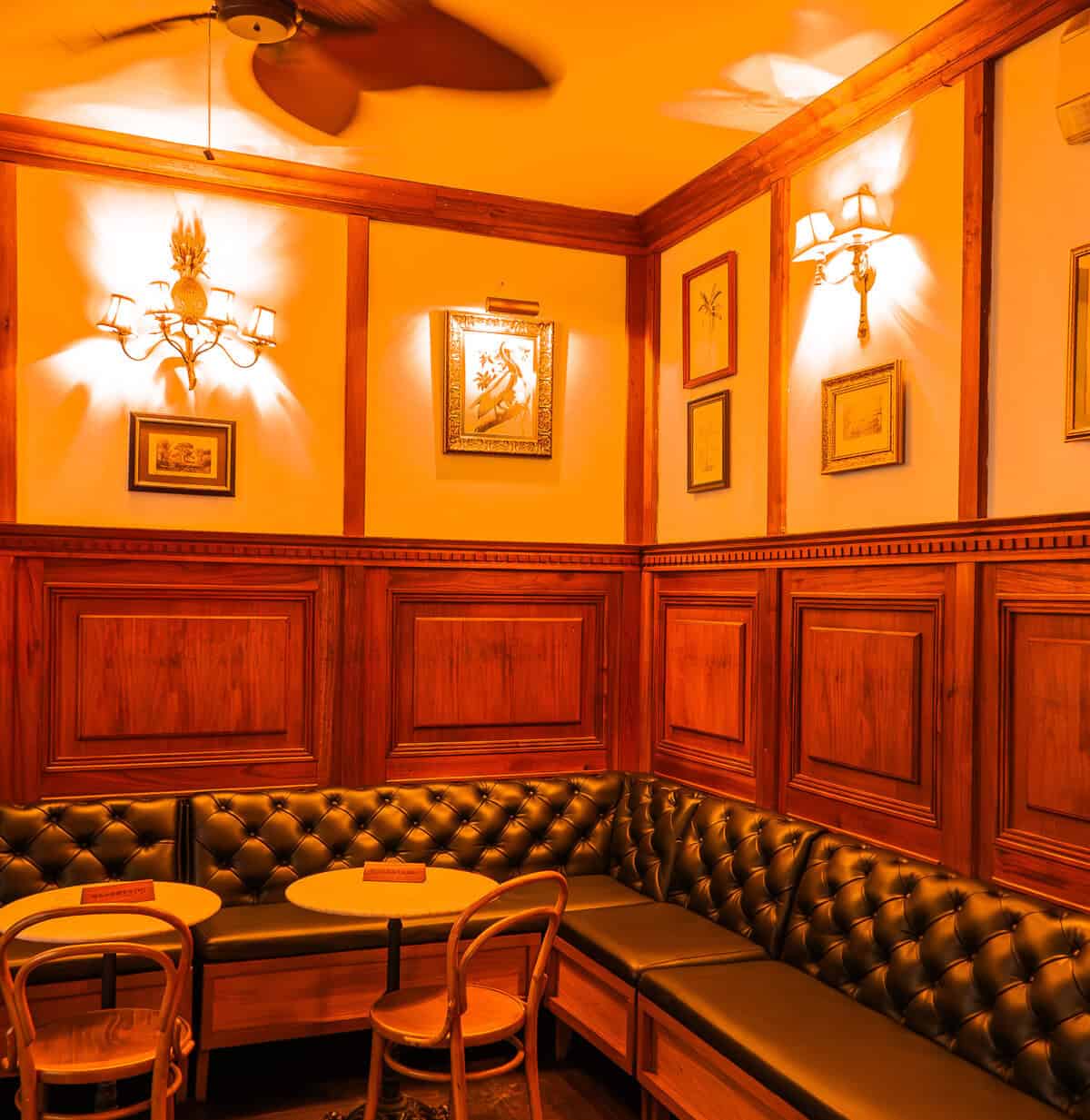 Private tasting and seating area inside Mandinga Rum Bar in Casco Viejo, Panama