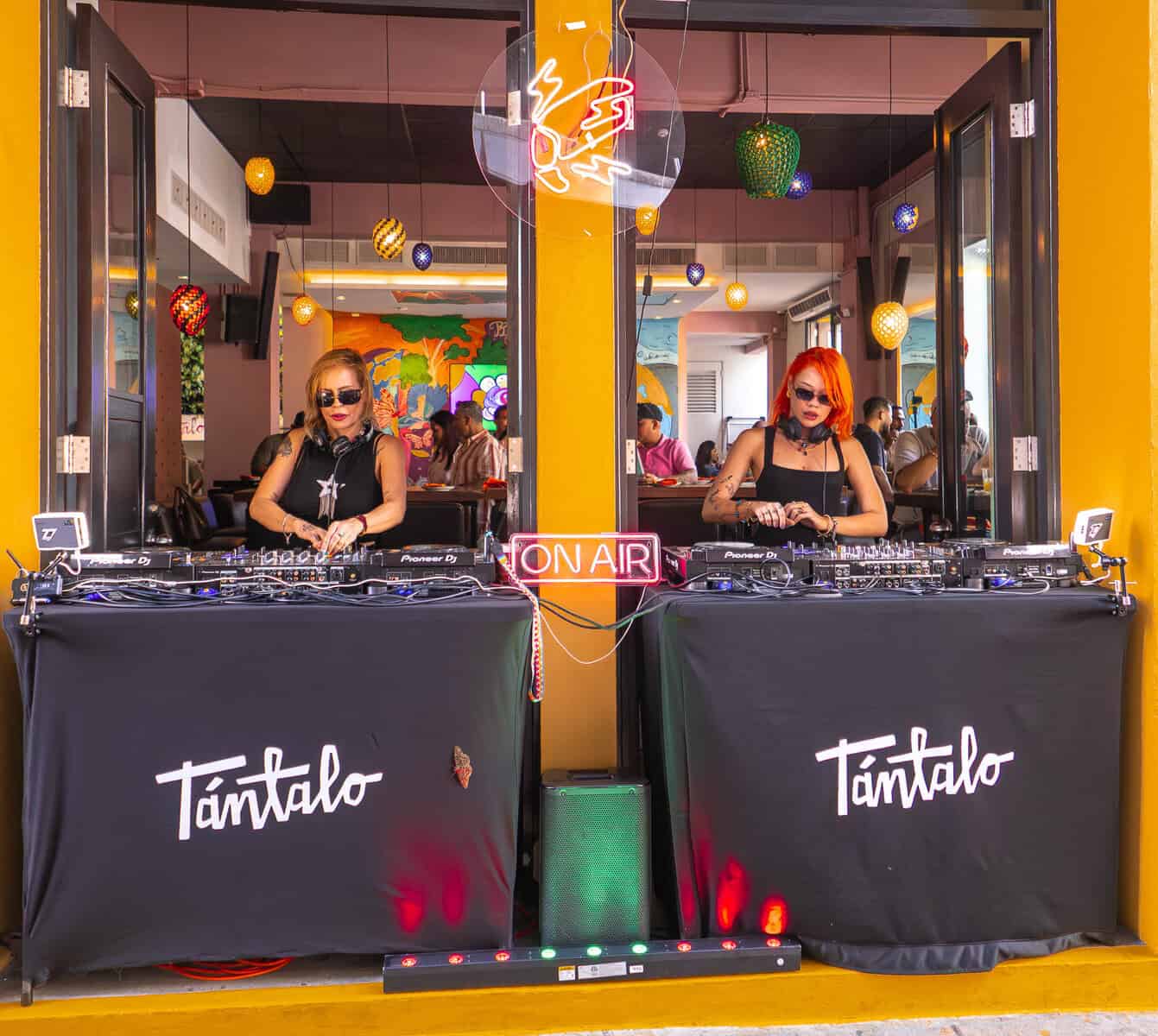 DJ performance at Tantalo Hotel in Casco Viejo Panama with live music setup and vibrant atmosphere