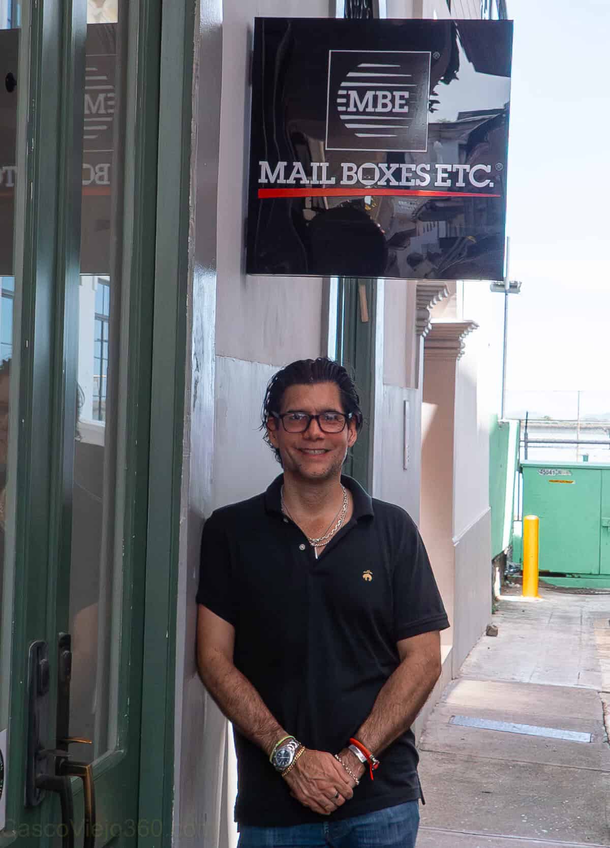 Isaac Ackermann Outside Mail Boxes Etc. Casco Viejo Panama