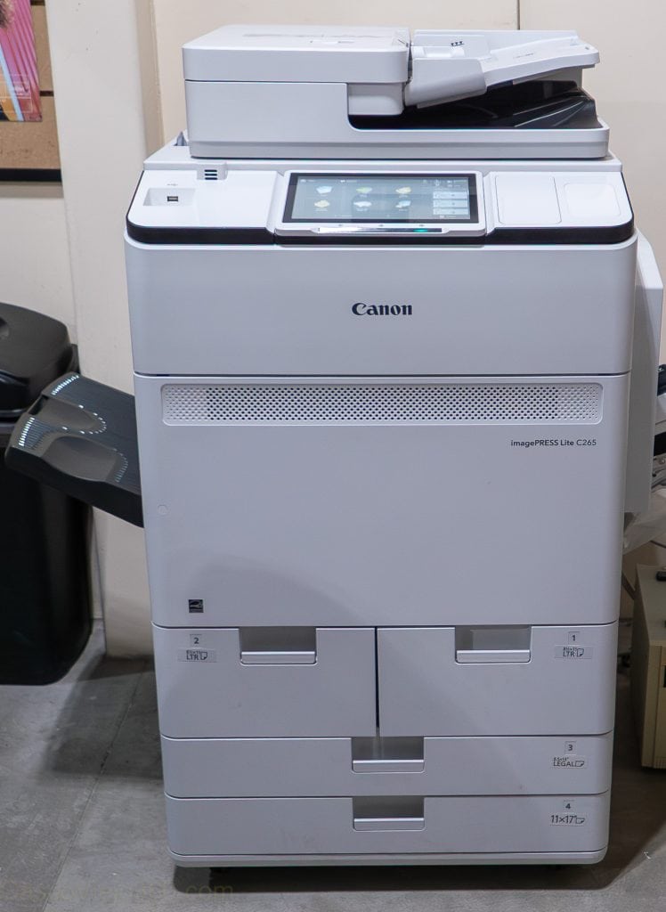 High-speed digital production printer at Mail Boxes Etc. Casco Viejo in Panama City, Panama.