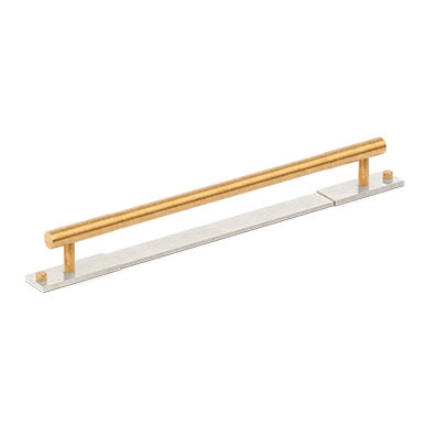 Armac Martin MIX Plain Appliance Pull Handle with Backplate in Aged Brass finish.