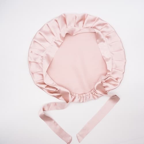 Jedwabny Turban Na Głowę Wiązany Tasiemką Pudrowy Róż + 2 Gumki GRATIS