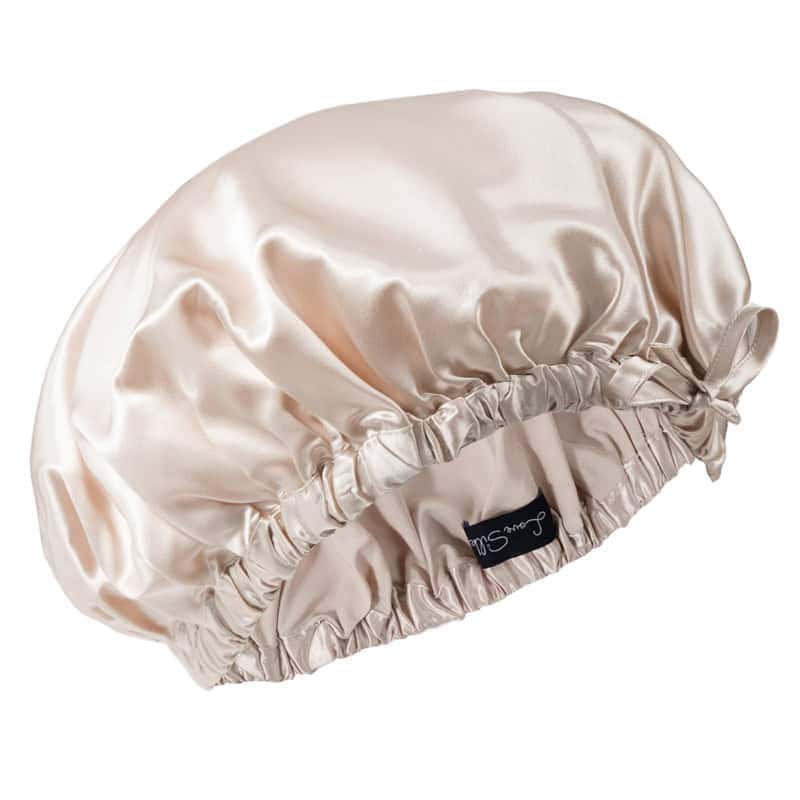 Jedwabny Turban Na Głowę Wiązany z Gumką Cappuccino + 2 Gumki GRATIS