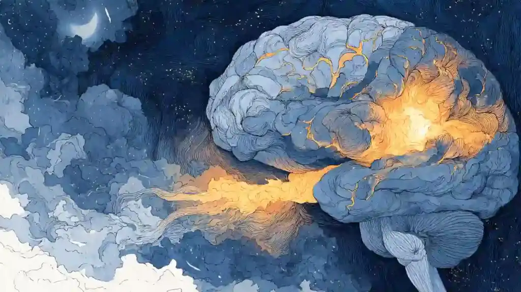 Illustration cerveau hypnose - hypnose et anxiété efficace
